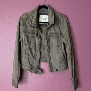 Abercrombie & Fitch Olive utility jacket. Size Small